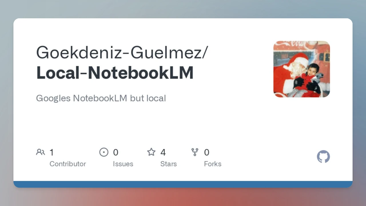 Local-NotebookLM：开源的本地版NotebookLM，能够将PDF转换为播客