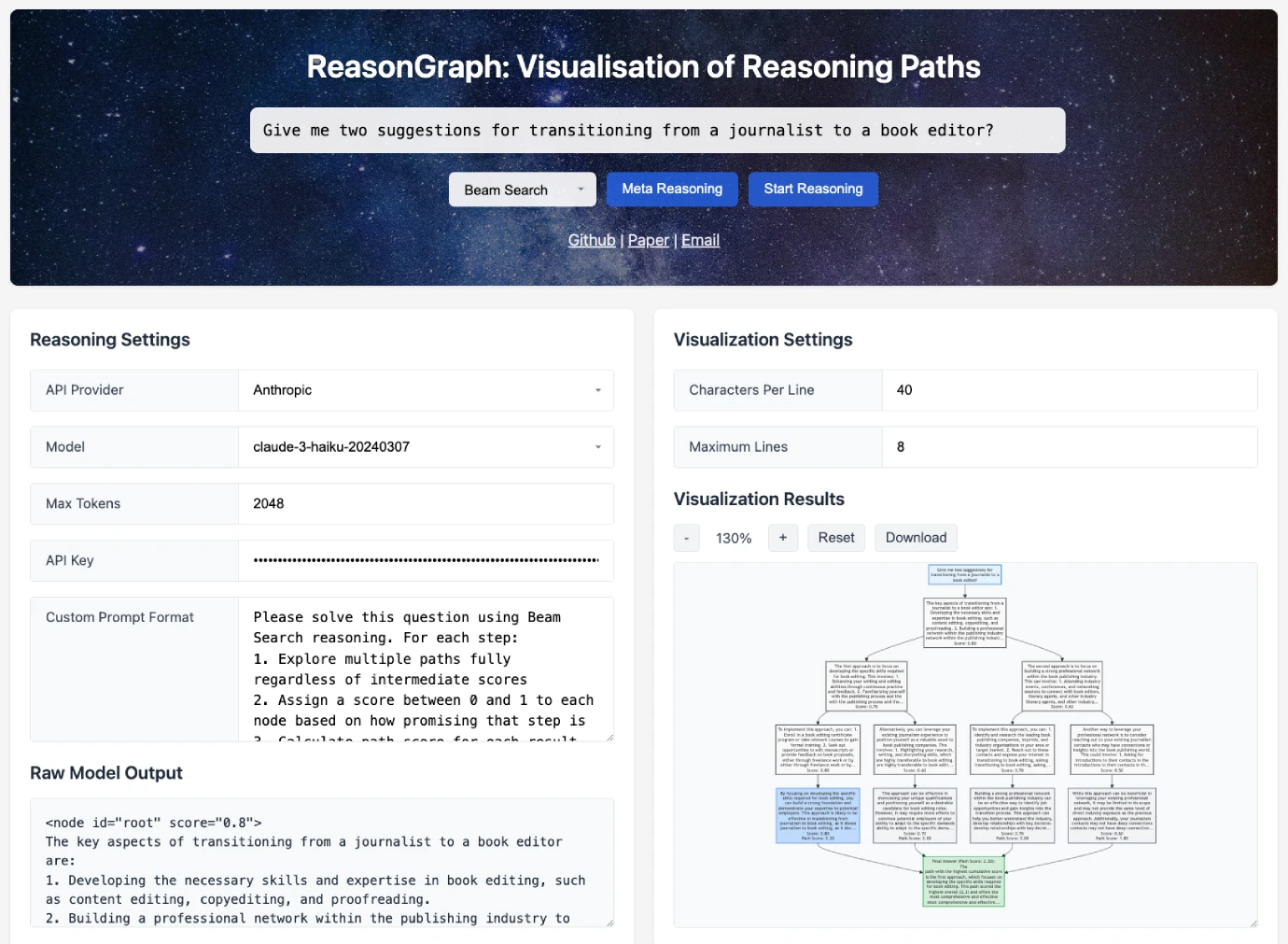 ReasonGraph：一款将LLM推理过程可视化的开源项目